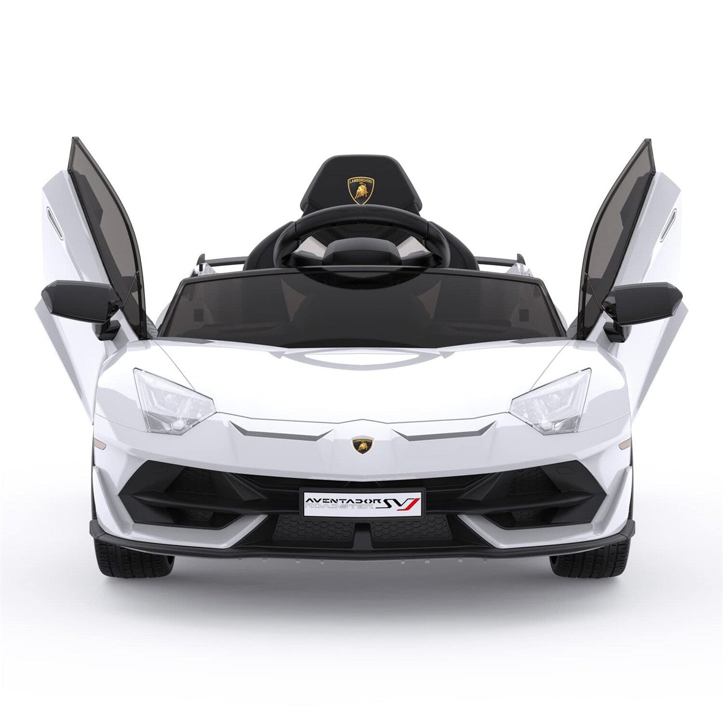 12V Battery-Powered Ride-On Toy for Kids with LED Headlights and Hydraulic Doors