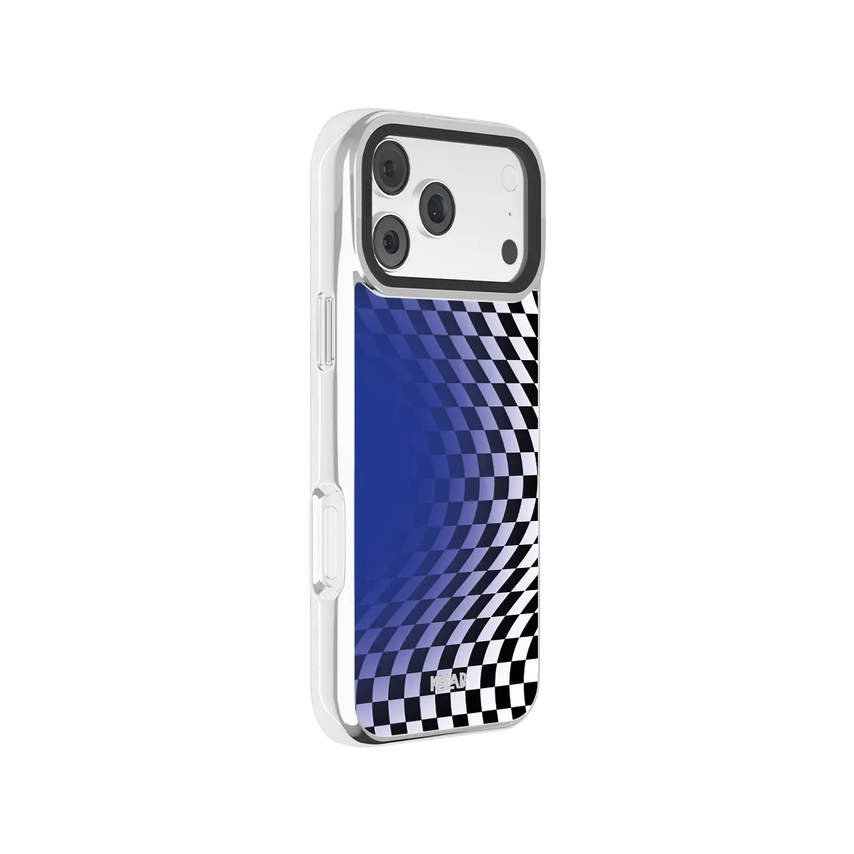 Blue Illusion | Blue Checkered Optical Illusion iPhone Case