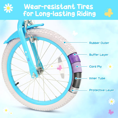 Girls Bike 12-18 Inch with Training Wheels and Front Bag