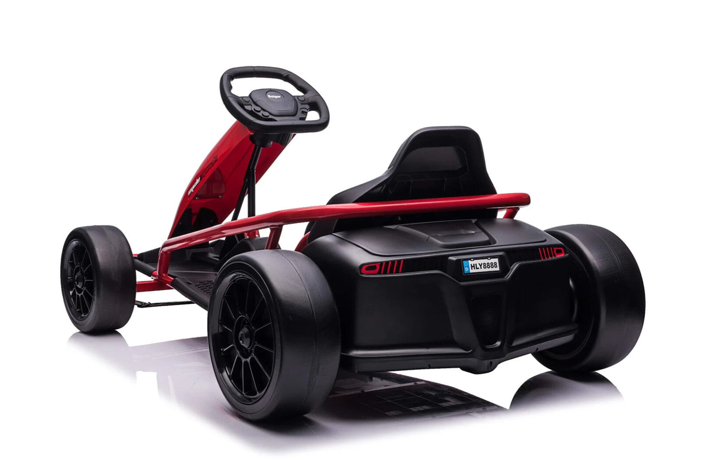 24V Red Drift Go-Kart with Electric Motor