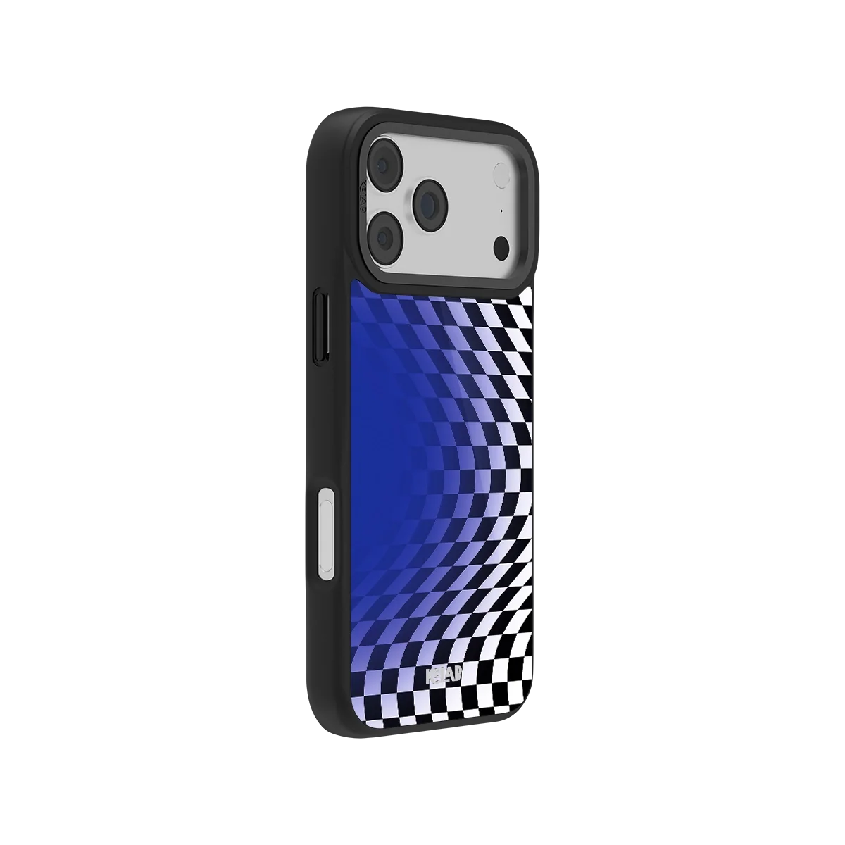 Blue Illusion | Blue Checkered Optical Illusion iPhone Case