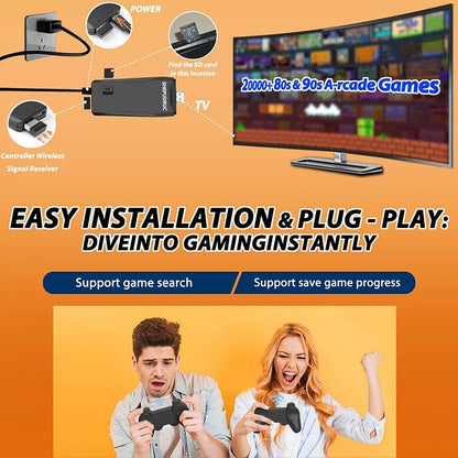 20000 Games Video Game Console – 4K Retro Portable TV Game Stick