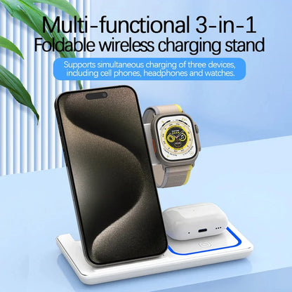 LED Fast Wireless Charging Station