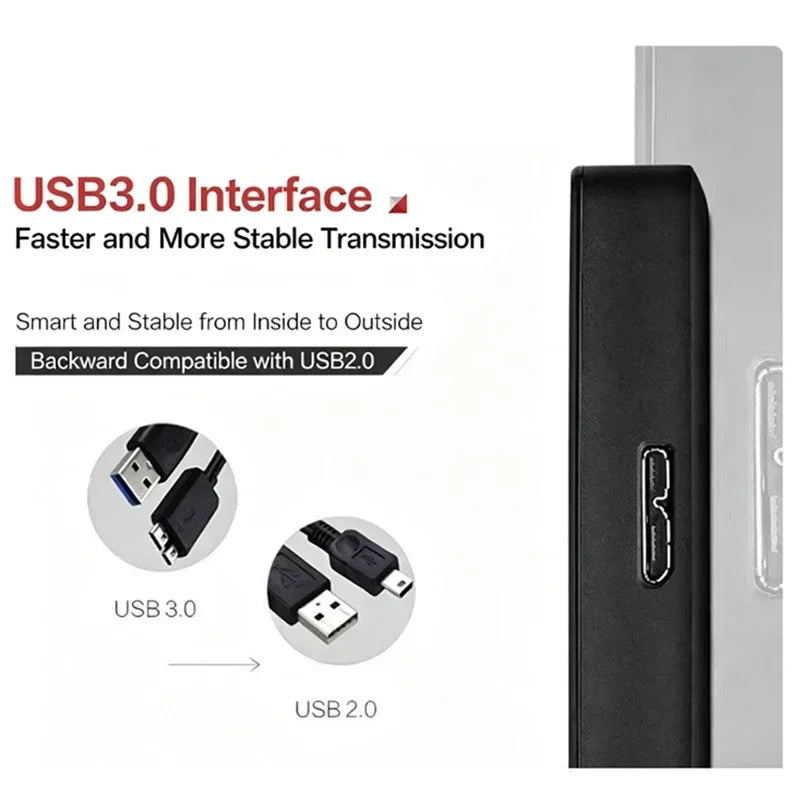 For Seagate 2.5" Ultra-Thin Portable External HDD, USB 3.0 High-Speed, 500GB/1TB/2TB, for Laptop/PC Storage & Backup