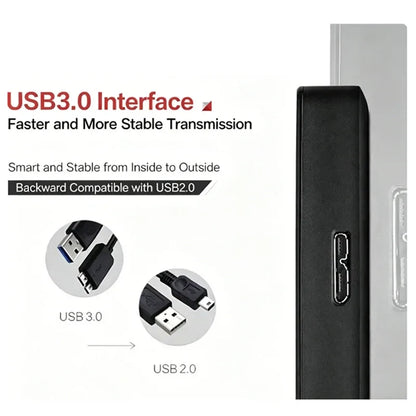 For Seagate 2.5" Ultra-Thin Portable External HDD, USB 3.0 High-Speed, 500GB/1TB/2TB, for Laptop/PC Storage & Backup