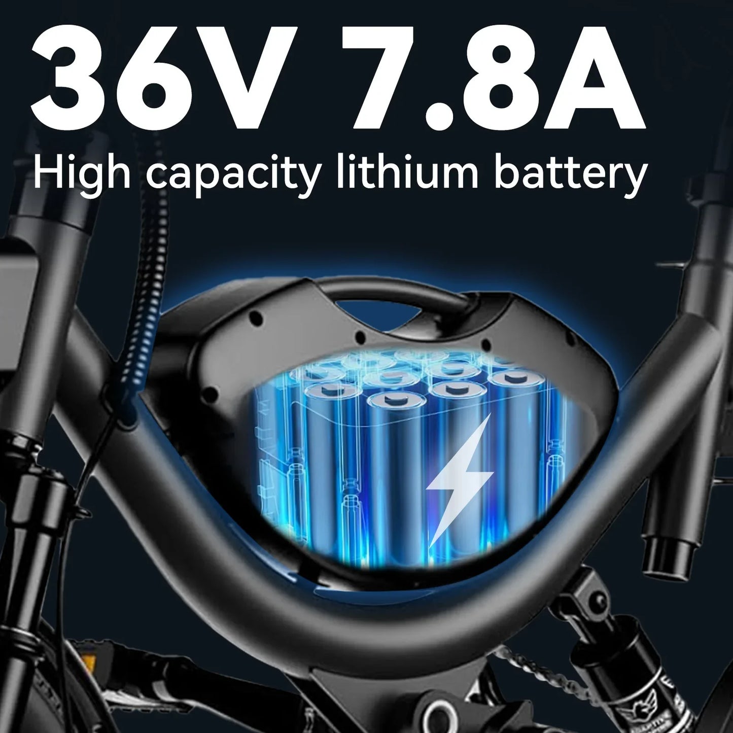 Terrosor 715W Peak Folding Electric Bicycle - Max Speed 50km/h