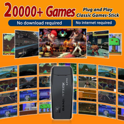 20000 Games Video Game Console – 4K Retro Portable TV Game Stick