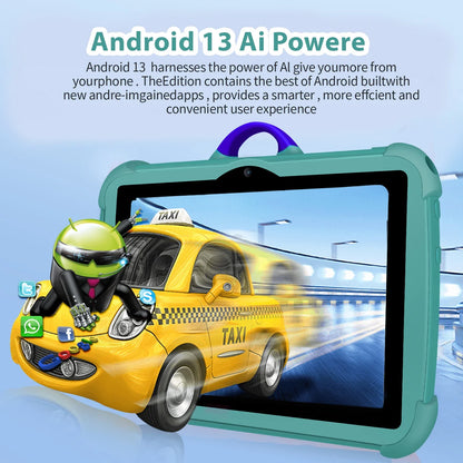 7 Inch Kids Tablet PC with Android 13 Quad Core 4GB RAM 64GB ROM