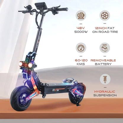 Obarter D5 5000W Electric Scooter - High Power, 60-100km Range