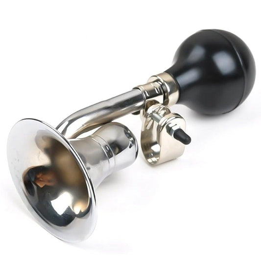 Bicycle Air Horn Safety Bell Ring Handlebar Bicycle Accessories Mountain Road Bike Cycling Loud Bells Alloy Trumpet Honking Bike Horn For Adults Classic Bugle Horn Metal Squeeze Horn For Golf Cart Fits All Bicycle Handle Bar Loud Sounds