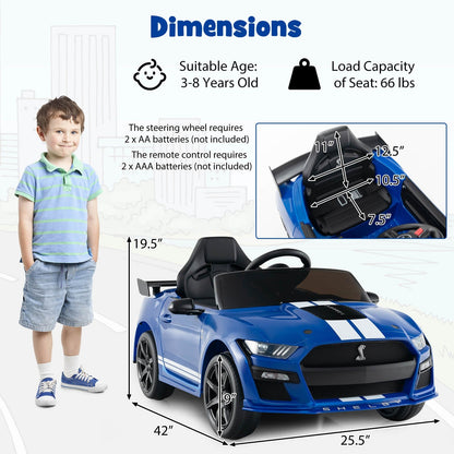 12V Powered Ride-On Ford Mustang Shelby Toy Car for Kids