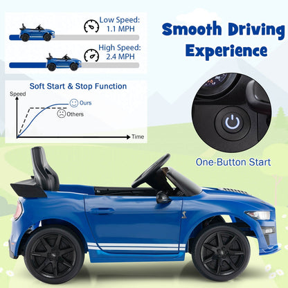 12V Powered Ride-On Ford Mustang Shelby Toy Car for Kids