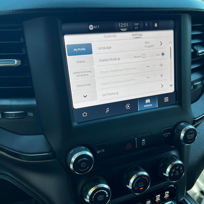 2019–2024 RAM 1500/2500/3500 UBD Uconnect 5 8.4″ Touchscreen Upgrade Kit (Wireless CarPlay / Android Auto)