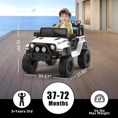 12V Battery-Powered Electric Ride-On Jeep Car for Kids with Remote Control Toy