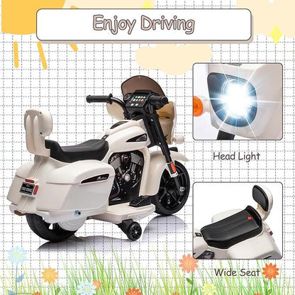 6V Electric Kids Dirt Bike with Music and Headlight Ride-On Motorcycle