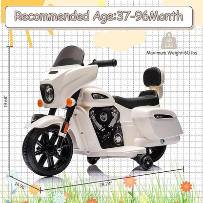 6V Electric Kids Dirt Bike with Music and Headlight Ride-On Motorcycle