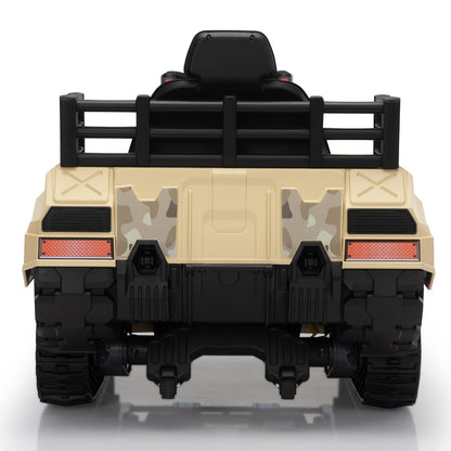 24V Ride-On Thunder Tank Car with Fighting Cannon and Rotating Turret