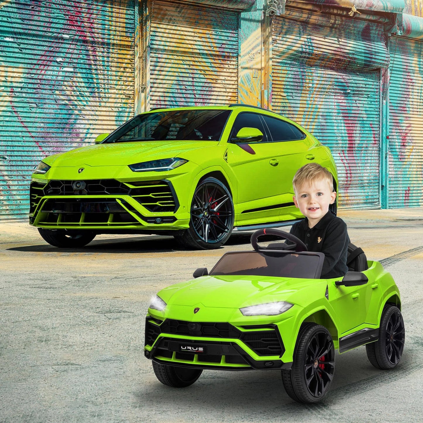 12V Kids' Electric Ride-On Vehicle with Parent Remote Control, Horn, and Radio