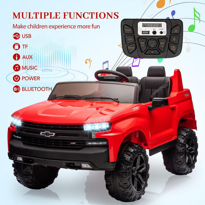 24V 2-Seater Ride-On Truck with 3 Speeds, Music, and LED Lights - Licensed Chevrolet Silverado