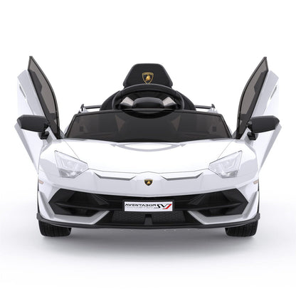 12V Battery-Powered Ride-On Toy for Kids with LED Headlights and Hydraulic Doors