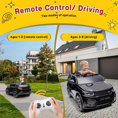 12V Licensed Land Rover Ride-On Toy for Kids with Remote Control and MP3 Player