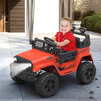 12V Battery-Powered Electric Ride-On Truck with Remote Control and LED Lights
