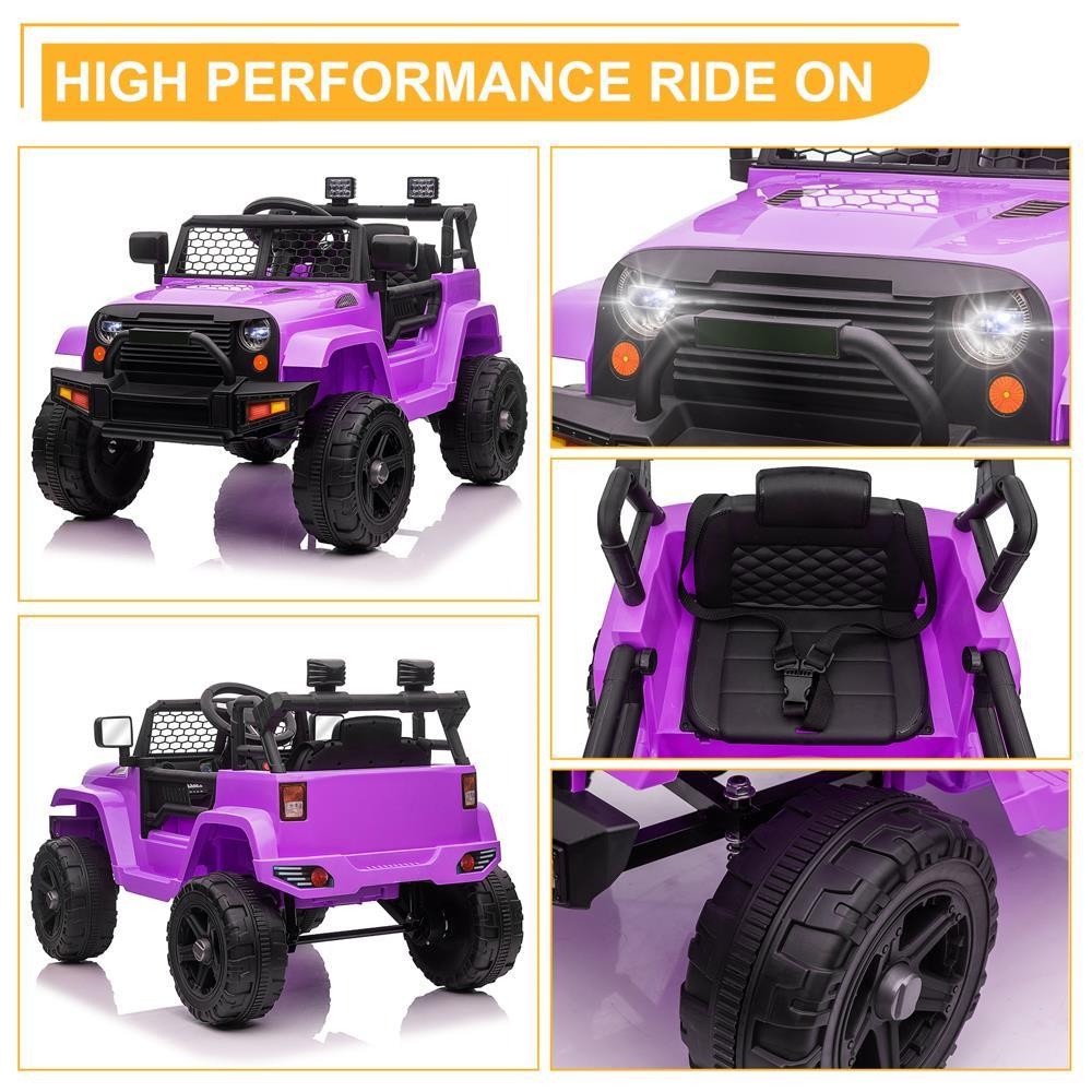 12V Battery-Powered Ride-On Truck for Kids with Parent Remote Control and Safety Seat Belts